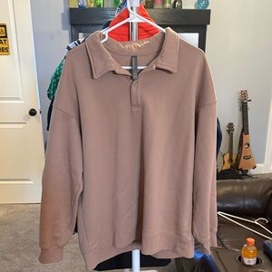 Mondetta women’s brown/Taupe Polo-Style top/Sweatshirt